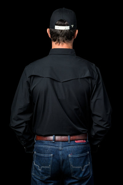 Ferrell - Black Long Sleeve Snap Shirt