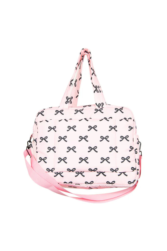 Black & Pink Mini Bows Duffel Weekender Bag