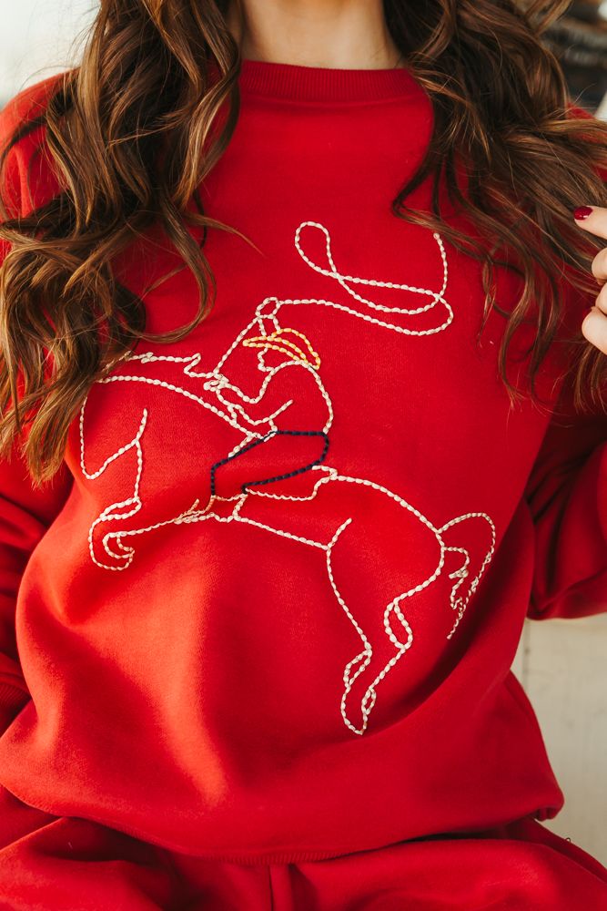 Cherry Cowboy Embroidered Sweatshirt BRT0166-62