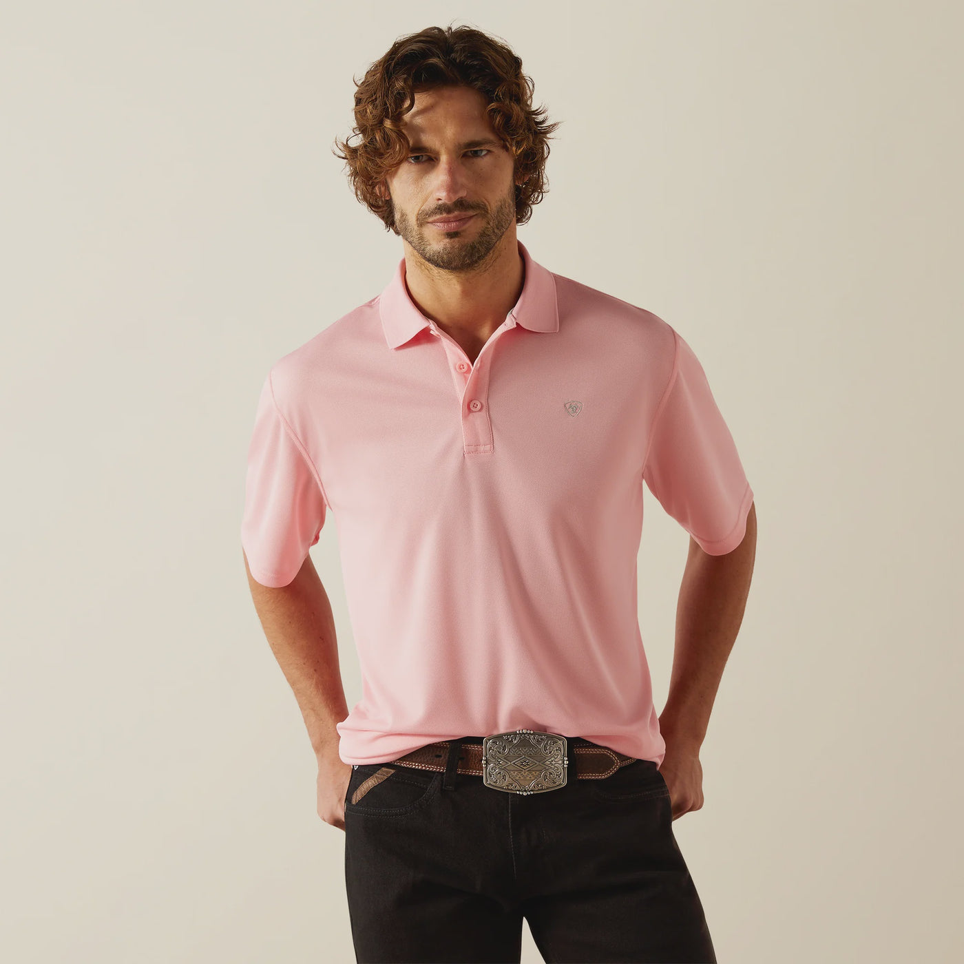 Ariat Men's Tek Polo Pink 10055252