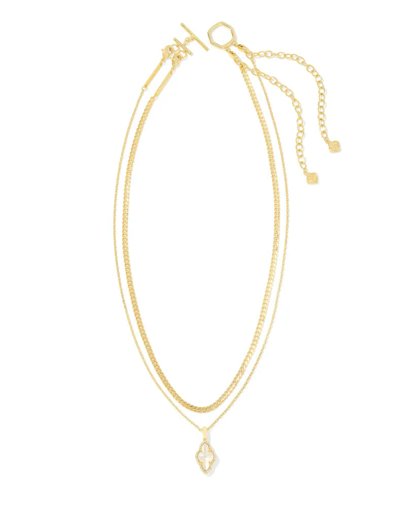 Kendra Scott Abbie Frame Multi Strand Gold Necklace