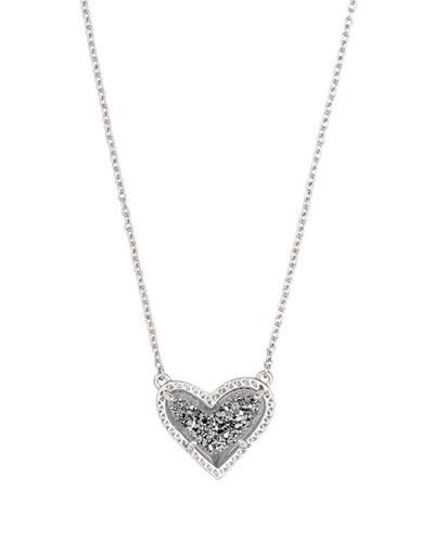 Kendra Scott Ari Rhodium Heart Pendant