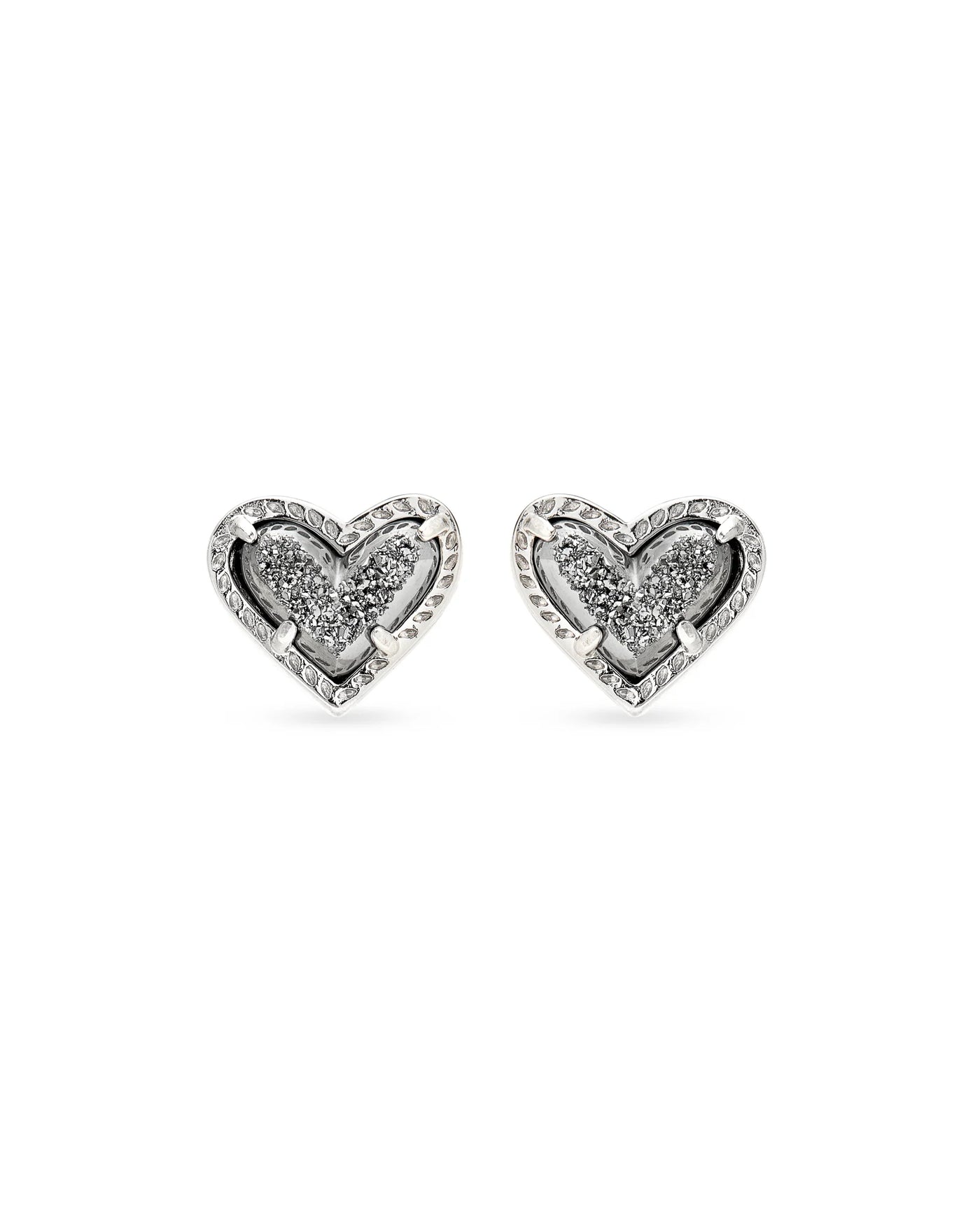 Kendra Scott Ari Heart Stud Rhodium