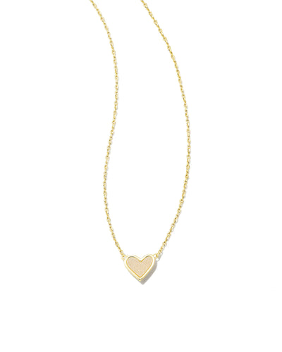 KS Framed Ari Heart Gold Pendant Necklace