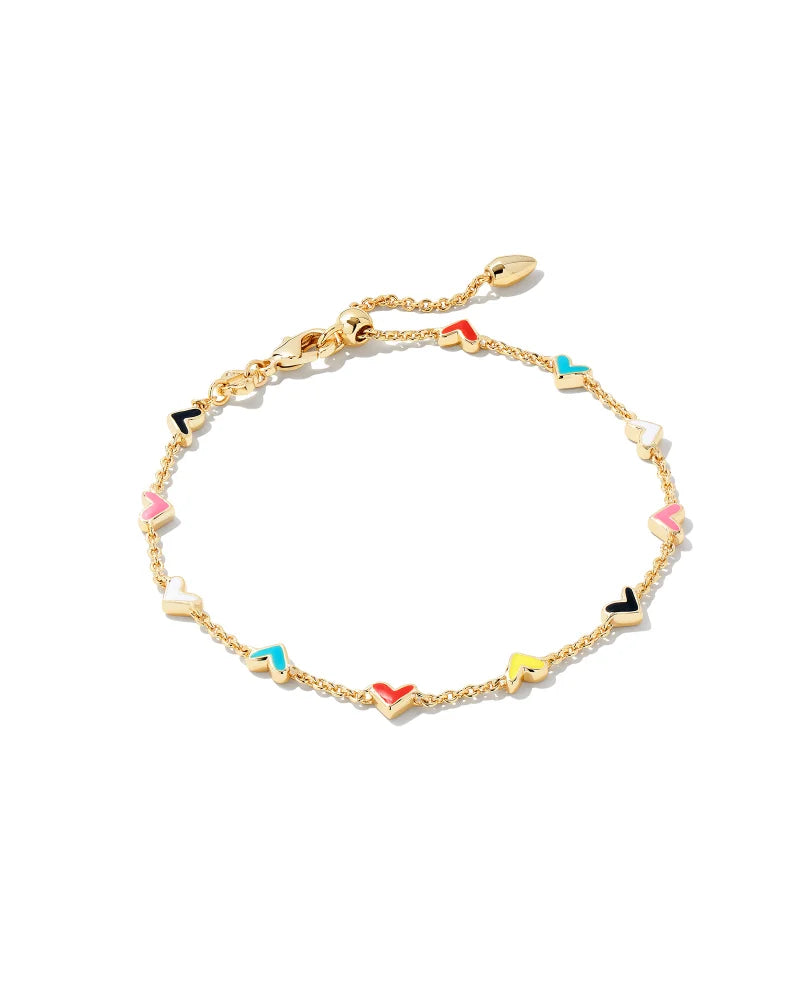 Kendra Scott Haven Heart Bracelet Gold Multi