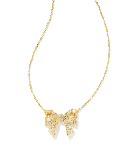 Kendra Scott Krista Bow Pendant Gold Necklace