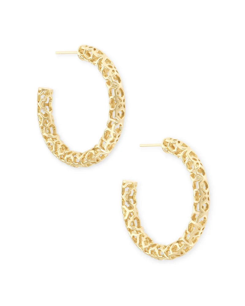 Kendra Scott Maggie 1.5" Filigree Hoop