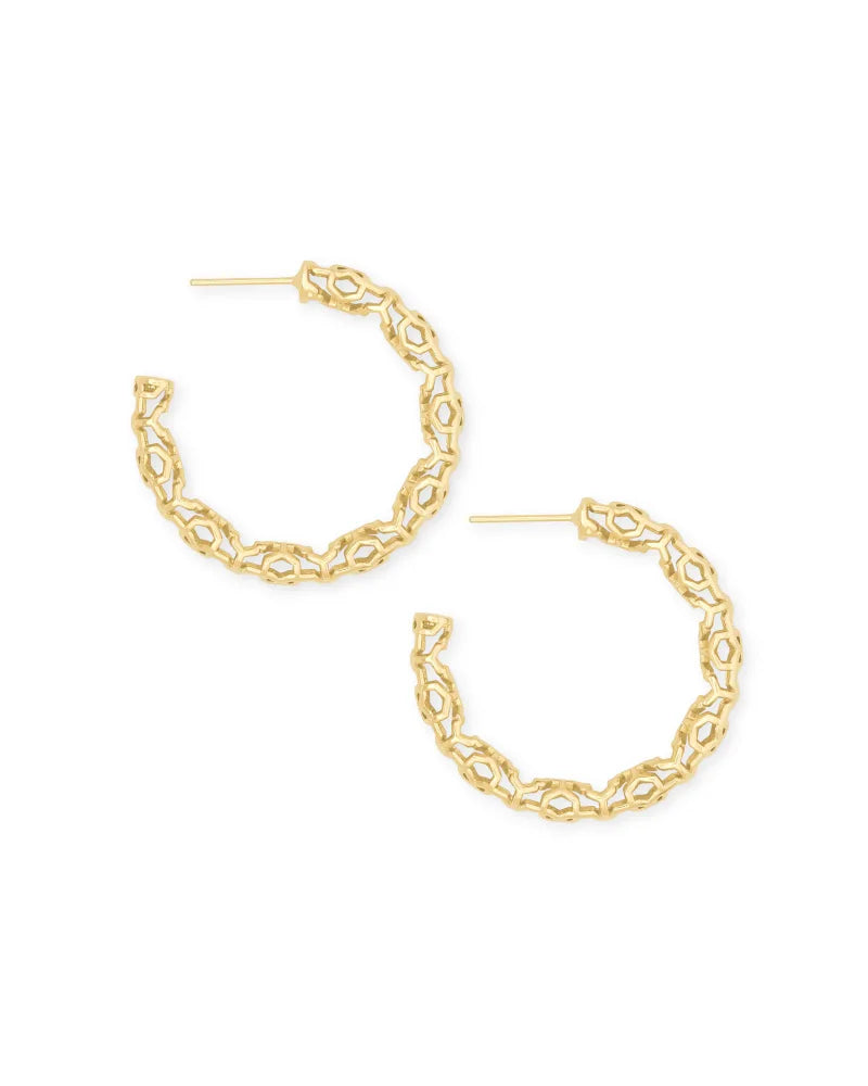 Kendra Scott Maggie 1.5" Filigree Hoop