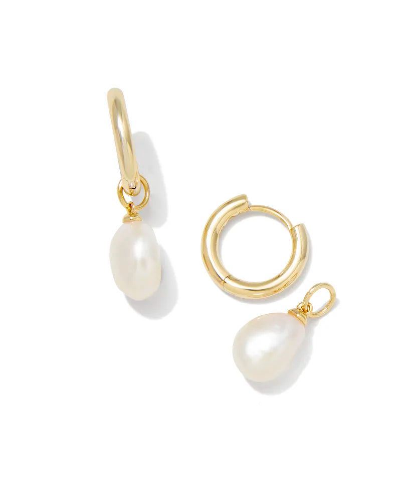 KS Willa Pearl Huggie Earrings