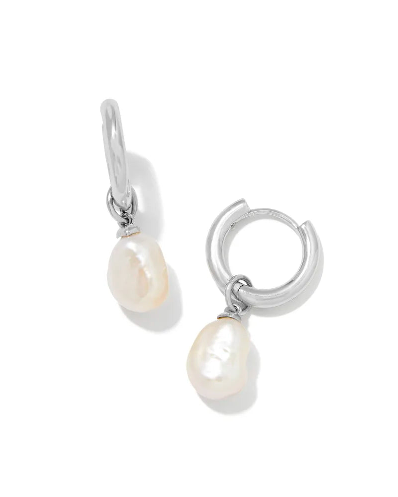 KS Willa Pearl Huggie Earrings