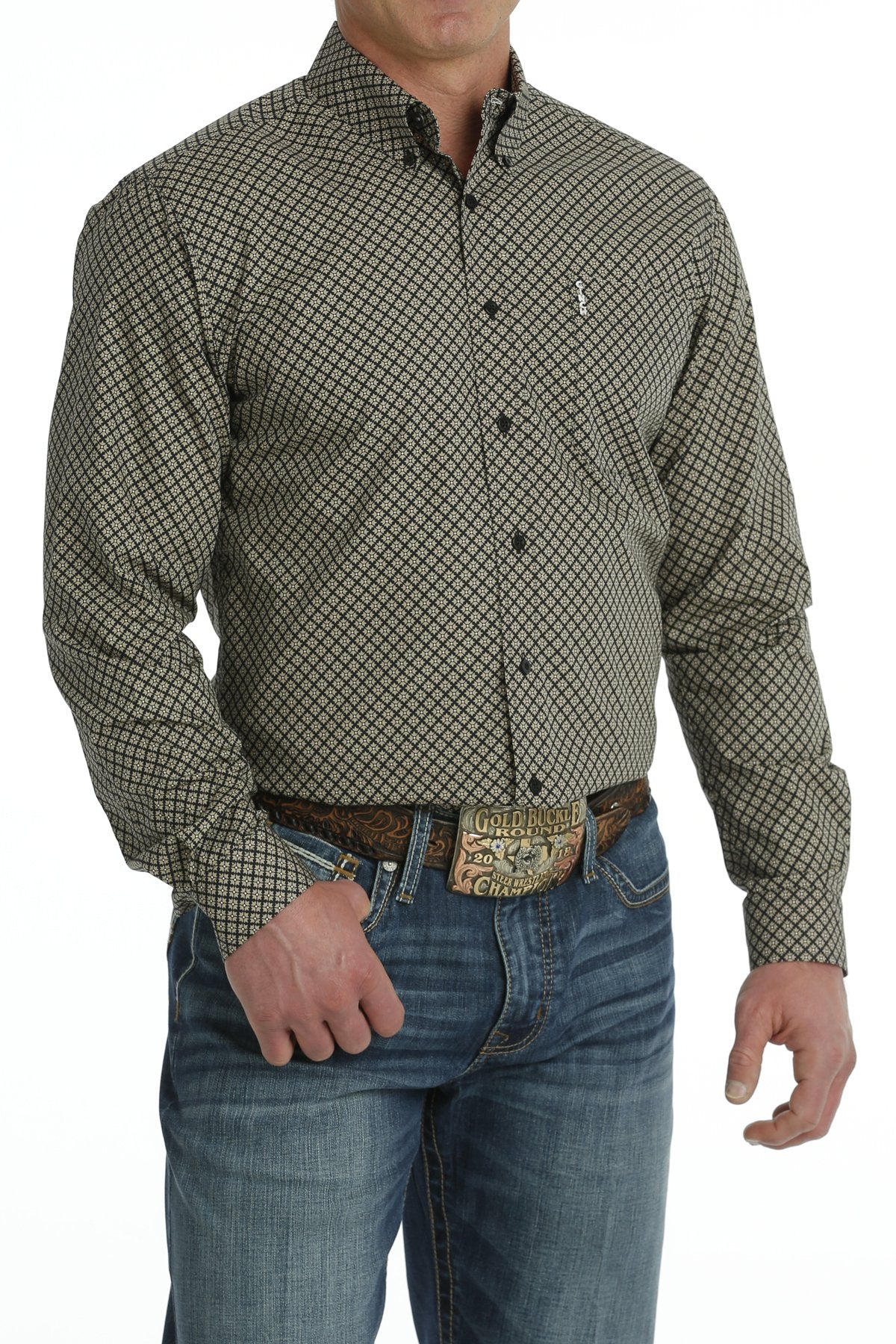 Cinch Blk LS Modern Shirt MTW1347098