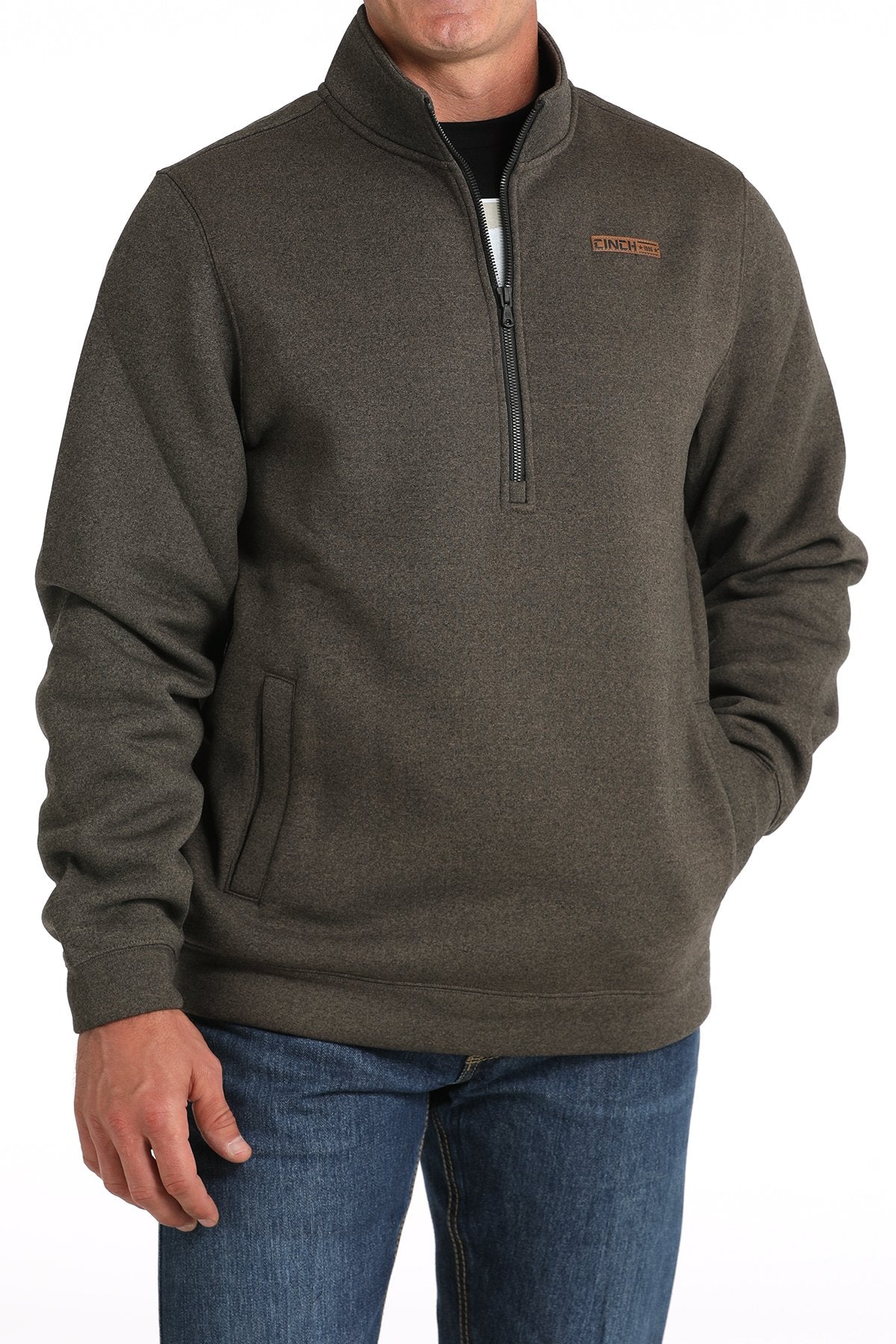 Cinch MNS 1/2 Zip Pullover Brown MWK1913002