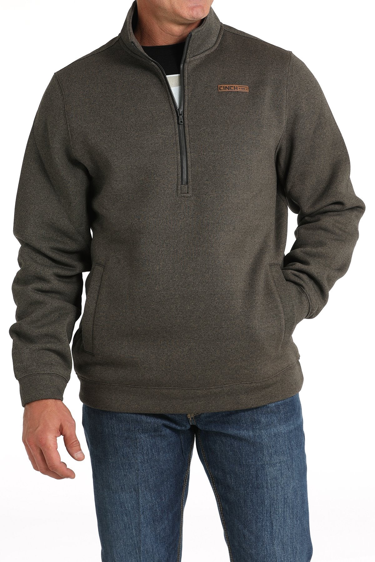 Cinch MNS 1/2 Zip Pullover Brown MWK1913002