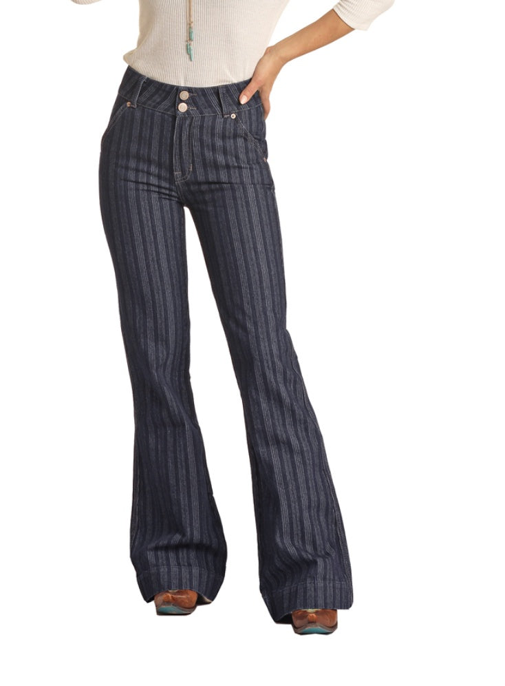 WMS Stripe Jacquard Trouser Dk