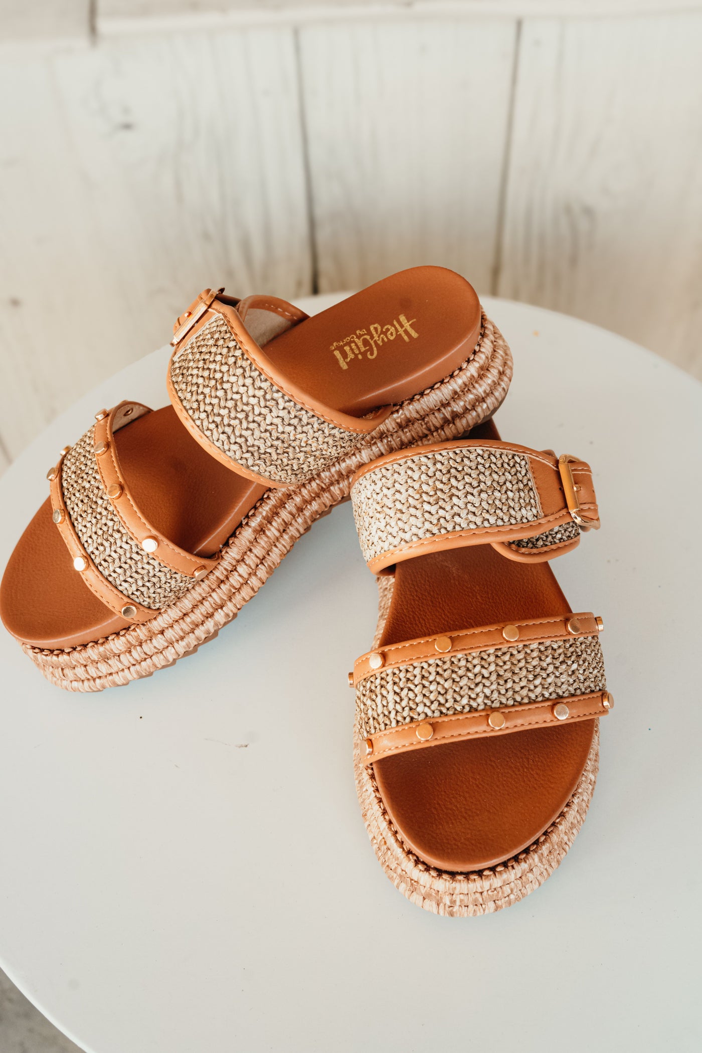 Walk of Shame Tan Raffia Sandal