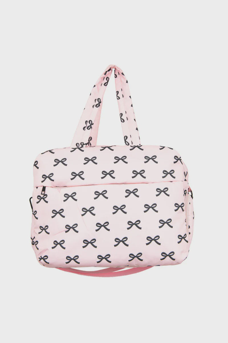 Black & Pink Mini Bows Duffel Weekender Bag