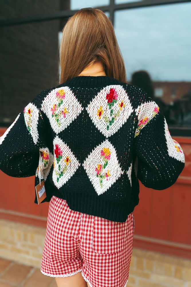 Vintage Floral Sweater Cardigan BRW2909