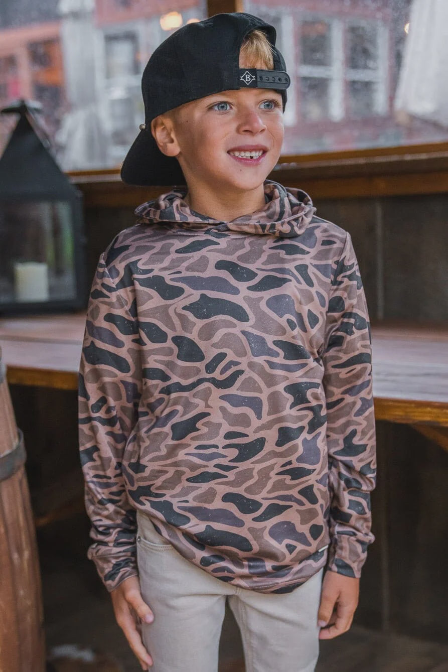 Burlebo Youth Gauge Camo Performance Hoodie