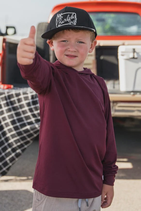 Burlebo Youth Maroon Performance Hoodie